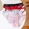 TERMEZY Сексуальные женские кружевные трусики с низкой посадкой, с вырезами, прозрачные, со съемной шейной подвеской, нижнее белье