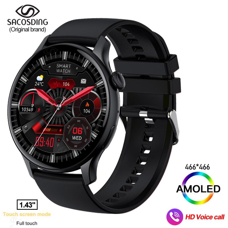 Bluetooth Call Smart Watch для мужчин и женщин, настраиваемые циферблаты, Amoled дисплей, часы для фитнеса, Ip68, водонепроницаемые спортивные Smartwatch для мужчин