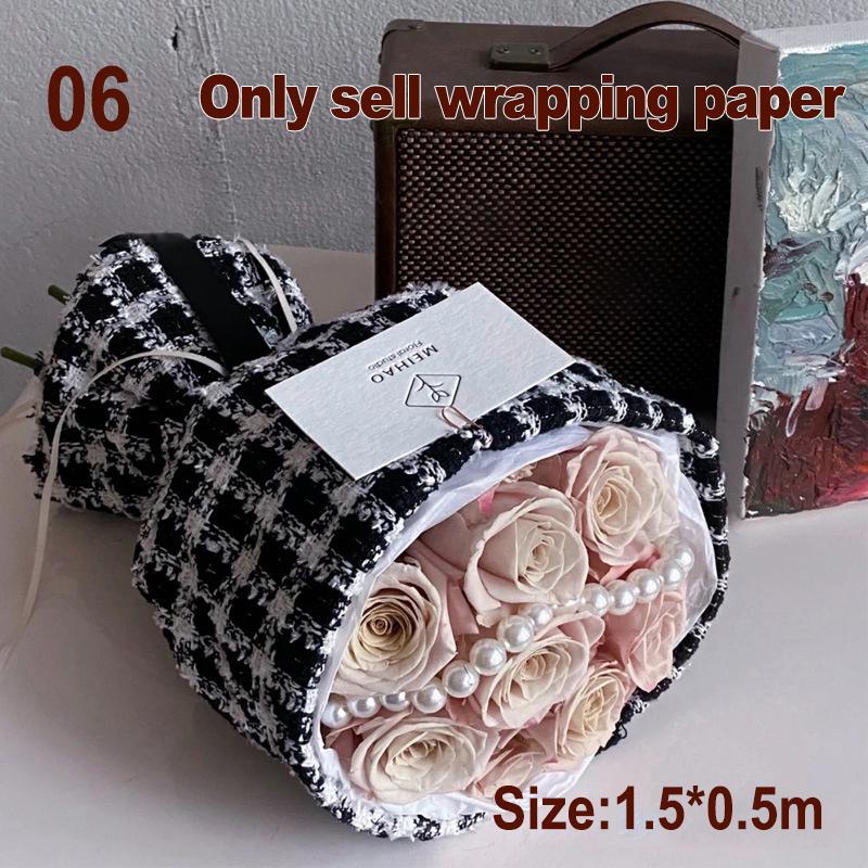 1,5 м*0,5 м Цветочная упаковочная бумага Ткань Флористический букет Упаковочный материал Свадебный цветок Подарочный Ремесло Декоративная бумага Цветочный магазин