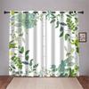 Современный простой художественный стиль Цветочные зеленые шторы с листьями 2 панели Минималистский дом Гостиная Спальня Кабинет Кухня Салон Декор Шторы