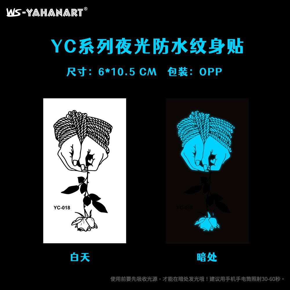 Светящаяся синяя татуировка наклейка ночной клуб бар музыкальный фестиваль вечеринка цветочная женская татуировка наклейка светящаяся наклейка на лицо
