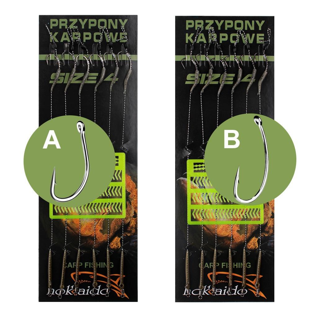6-8 шт. 18,5 см лидер крючки для ловли карпа 2/4/6/8 # аксессуары для карповых крючков снасти для ловли карпа