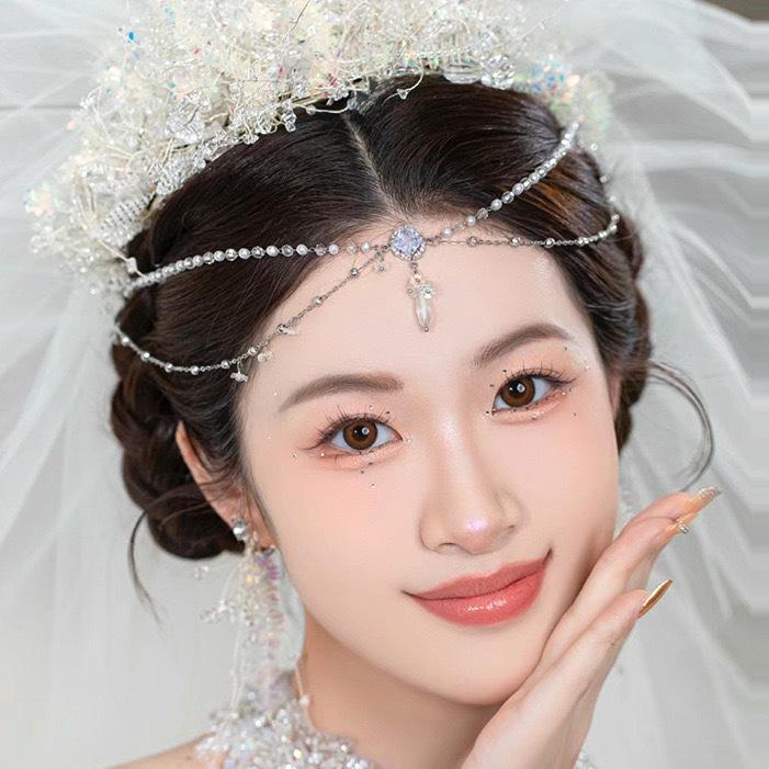 Этнический стиль, Экзотический стиль, Головной убор, Женская подвеска для бровей, Лоб, Богемные аксессуары, Старинная одежда, Цепочка на голову в стиле западных регионов, Фея