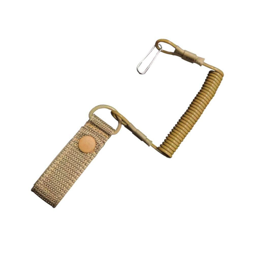 Outdoor Tool Spiral Stretch Keychain Key Cord Clasp Spring Elastic Rope Spring Rope Keyring