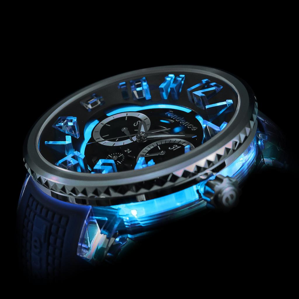 Часы FLASH Navy Dial Polycarbonate Mineral Glass Quartz 51MM Watch TY561006 Blue [Tendence] Мужские [Товар]