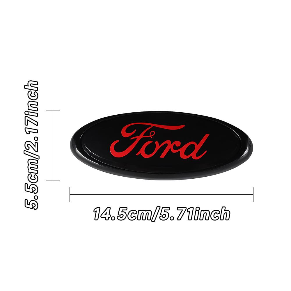 QVHI3 Car Front Hood Grille Emblem Bagde Sticker Cover Accessories Auto Styling For Ford Focus Kuga Mondeo SMax Fiesta Ranger Mustang