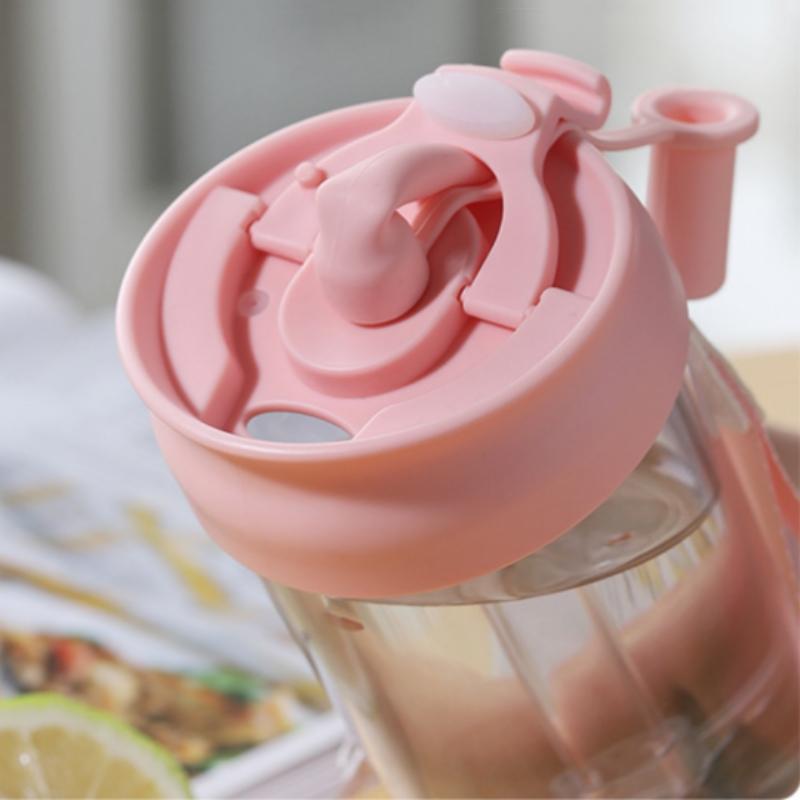 Пластиковая бутылка для воды, портативная, с трубочкой, ситечко для фруктов, чашка для чая, сока, фитнеса, спорта, отдыха на природе, бутылки для путешествий, чайник, прозрачный