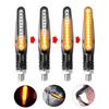 2Pcs Motorcycle Turn Signal Lights 12V LED Tail Flashing Lights Waterproof Rear Lamps Super Bright Bendable Motorcycle Accessories