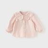 David Bella Girls' Pure Cotton Shirt 2026 Spring New Style Baby A-Class Shirt Children's Fashionable Clothing Top