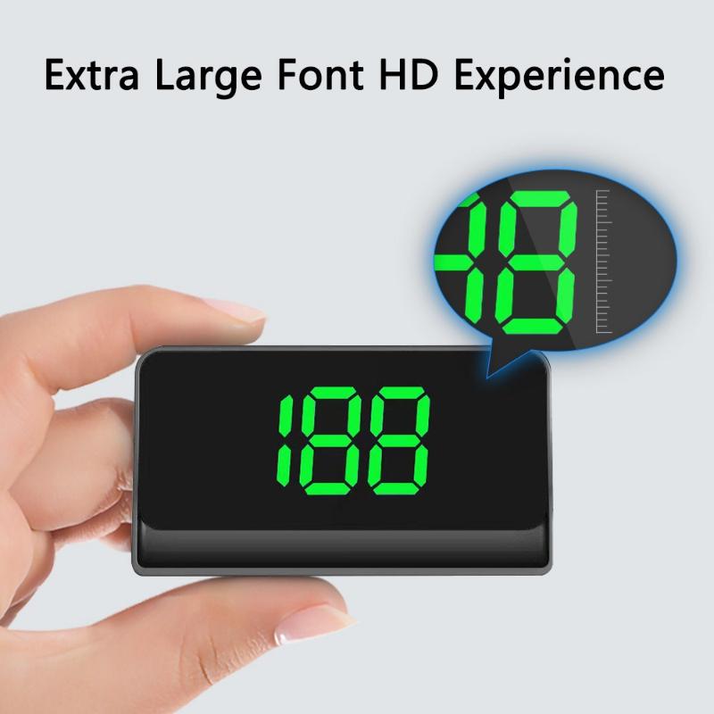 Новый цифровой спидометр W1 GPS HUD Plug And Play Head Up Display Для всех автомобилей Крупный шрифт КМЧ Проектор на лобовое стекло Автоаксессуары