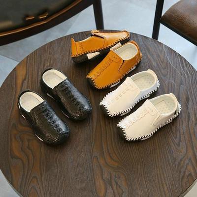 Весенний стиль, студенческие туфли-бобы, детские одиночные туфли, большие детские кожаные туфли