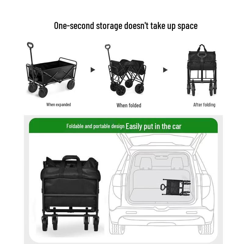 Lishi Upgraded Folding Outdoor Wagon with Table