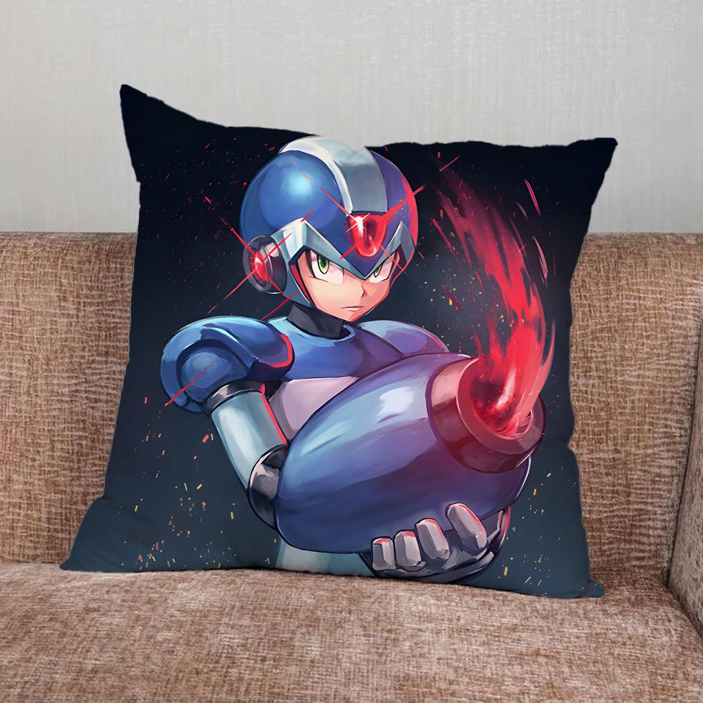 Игровой M-Megaman R-Rockman Наволочка Для Домашней Спальни Автомобиля Офиса Декора Гостиной Дивана Подушки Чехол Подходящий