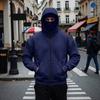 Мужская готическая толстовка на молнии с двойным капюшоном Свободный крой Модная уличная одежда
