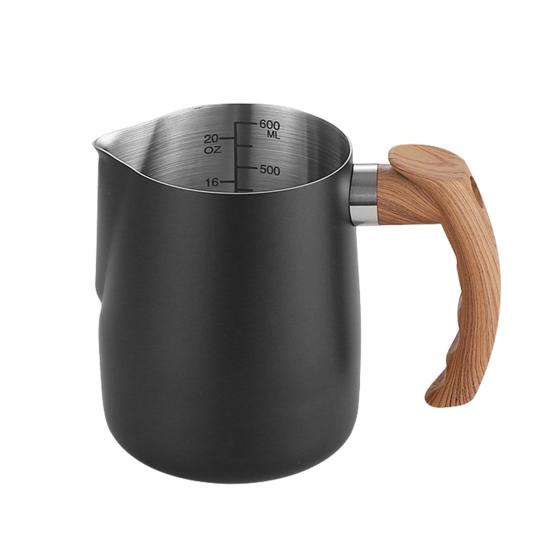 600ML/1000ML Latte Art Cup Stainless Steel Latte Jug Thickened Espresso Milk Frothing Cup with Handle for Home