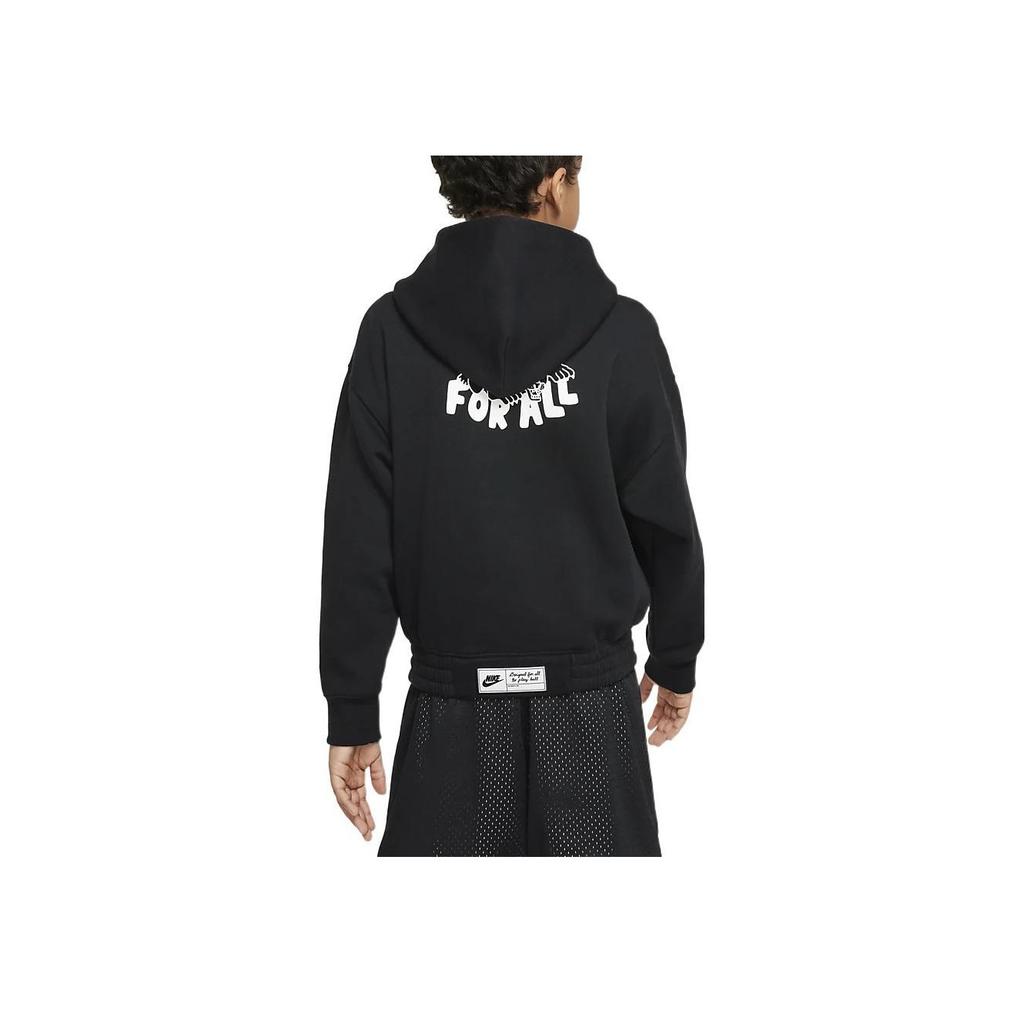 Nike Однотонная повседневная куртка с капюшоном и принтом логотипа и букв для детей, черная DQ8802-010