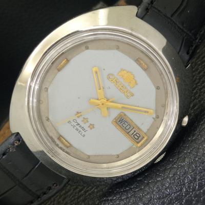 ВИНТАЖНЫЕ ЧАСЫ ORIENT CRYSTAL AUTOMATIC 46941 ЯПОНИЯ МУЖСКИЕ ОРИГИНАЛЬНЫЙ ЦИФЕРБЛАТ a703407-1