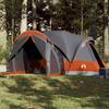 VidaXL Family Tent Tipi 8 Persons Grey and Orange Waterproof, Tent, Camping Shelter, Garden Shelter, Tent of 94739