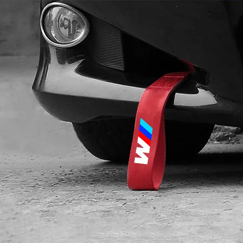 ZWVP7 Car Decorative Nylon Bumper Trailer Towing Ropes For BMW M M3 M5 X1 X3 X5 X6 E46 E39 E36 E60 X1 X2 X3 X4 X5 Styling Accessories