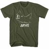Jaws Chalkboard Military Green Adult T-Shirt