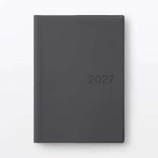 Muji Понедельник Старт Ежемесячный Еженедельный Планировщик Начиная с Декабря 2026 A5 Темно-серый