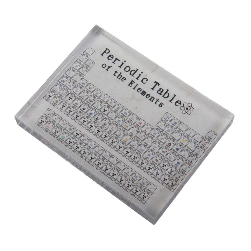 Periodic Table with Real Elements Inside Clear Acrylic Ergonomic Real Chemical Element Periodic