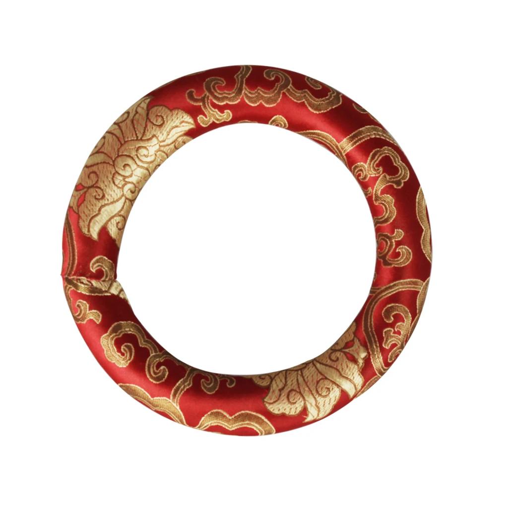 IRIN Cotton Bowl Pillow Handmade Decorative Bowl Mat Foldable Protective Instrument Parts Red Blue Silk Mat Tibetan Bowl