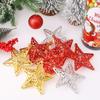 Рождественская звезда подвесное украшение полая золотая серебряная красная пятиконечная звезда 3D подвеска на елку новогоднее украшение для вечеринки