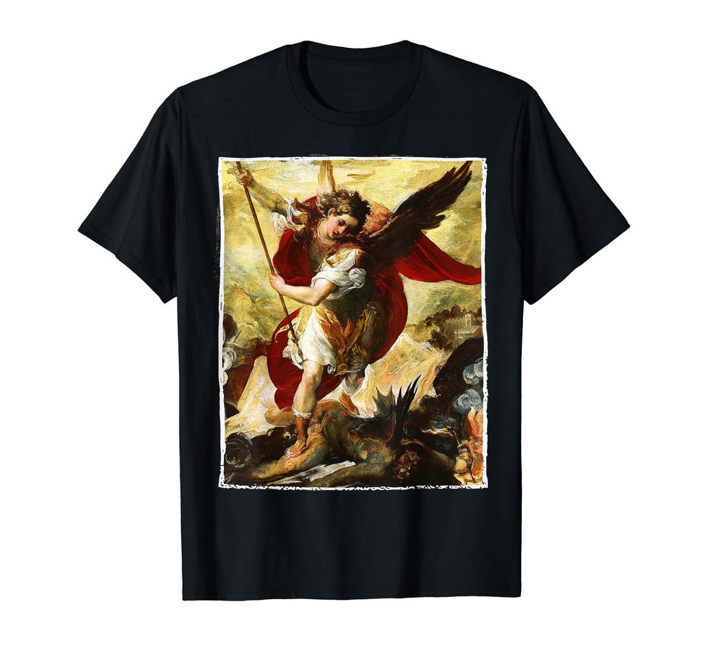 Saint Michael Expelling Lucifer and the Fallen Angels Christian T-Shirt