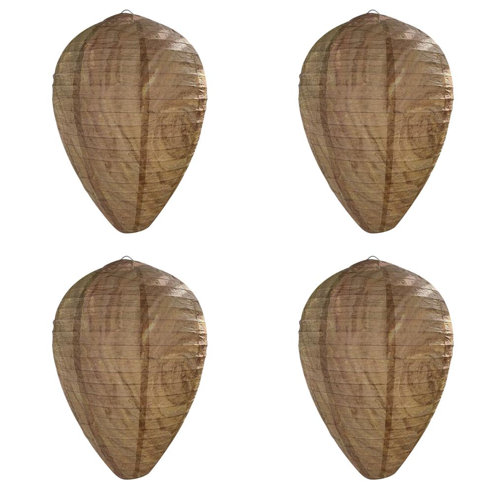 1-5PCS Wasp Nest Decoy Hornets Deterrents Non-Toxic Fake Nest Bee Decoy Beehive Lanterns Hanging Patio Garden Repellent Trap