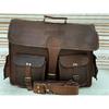 Leather Vintage Laptop Bag Satchel Briefcase Messenger (Handbag) Men's Genuine