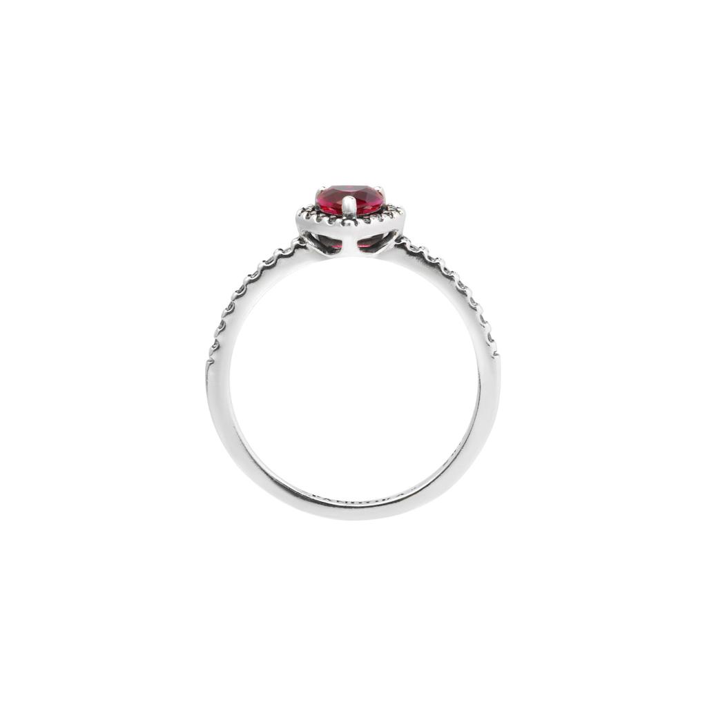 Pandora Серебряное кольцо 925 пробы с инкрустированной буквой в форме сердца, гравировкой, женское кольцо, красное 198421C02