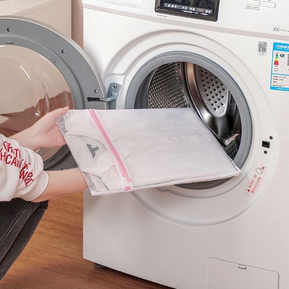 6 шт., утолщенные маленькие сетчатые мешки для белья, белые мешки для стирки на молнии, сумки для нижнего белья, стиральная машина
