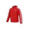 3ST Down Jacket With Logo Print, Pocket Stripes, And Hood Men Outerwear Red H23082