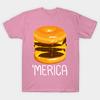 T Shirt Women Merica Donut Cheeseburger Harajuku Print Kawaii Tshirt Summer Short Sleeve Female T-Shirt Top Tee
