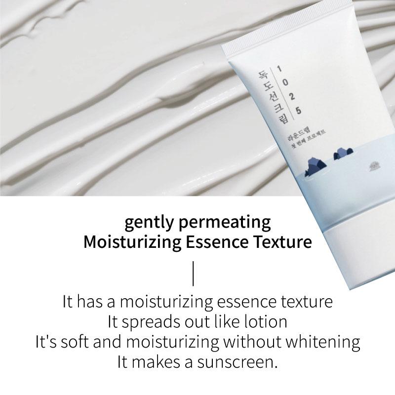 ROUND LAB 1025 Dokdo Sun Cream 50 Ml (SPF 50+ PA+++) Cream Moisturizing Skin Soothing Protection Whitening Wrinkle Sebum Acne Improvement