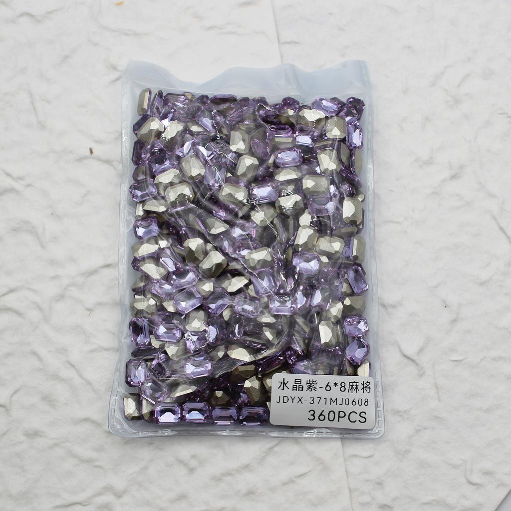 Целая упаковка из 360 кристальных фиолетовых бриллиантов с заостренным концом, бриллиантов любви, изогнутых сердец, светло-фиолетовых украшений для нейл-арта.