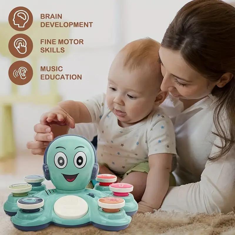 Детские музыкальные игрушки Обучающие игрушки для малышей Музыкальные игрушки «Осьминог» Музыкальные развивающие инструменты для дошкольников Игрушка для малышей