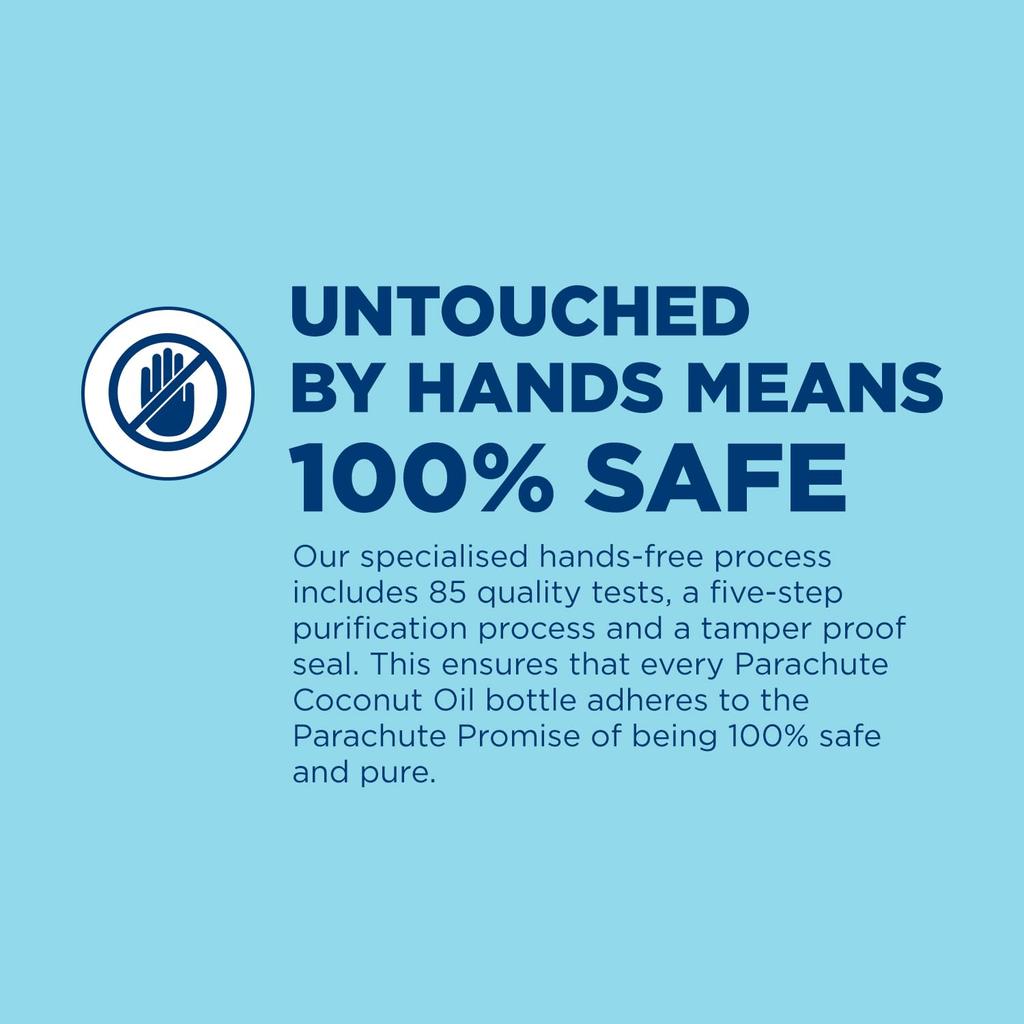PARACHUTE 100% Чистое кокосовое масло 600 мл бутылка для использования для волос, кожи и в кулинарии, без консервантов и добавленных химикатов