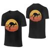 Kangaroo Retro Hong Kong Style Reversible Tshirt Retro Street Fun Prints Cotton Tee