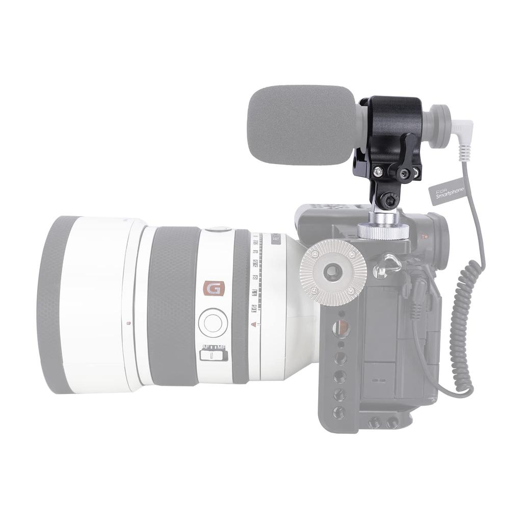 Microphone Holder NICEYRIG Aluminum Alloy Cold Shoe Mount for Shotgun Microphones 18-35mm
