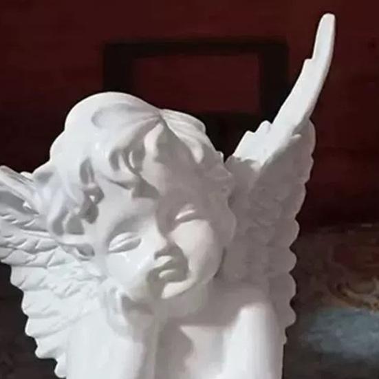 Фигурка Ангелочка, Скульптура Херувима из Смолы, Подарок на Память, Исцеление, Сочувствие для Спальни, Полки, Рабочего Стола