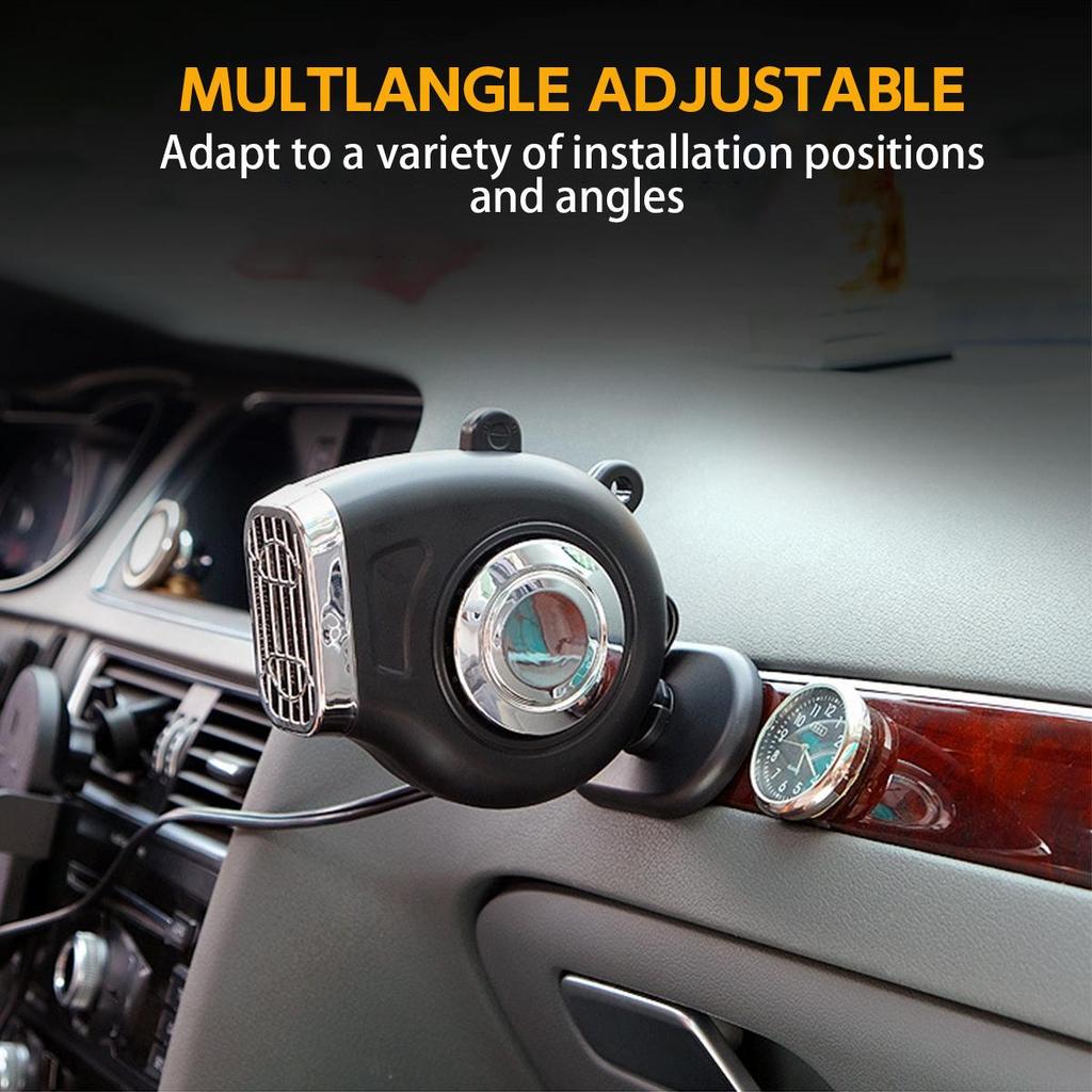 4In1 12V/24V Demister Автомобильный обогреватель Вентилятор для лобового стекла Портативный быстрый нагрев окон Противозапотеватель автомобиля Обогреватель