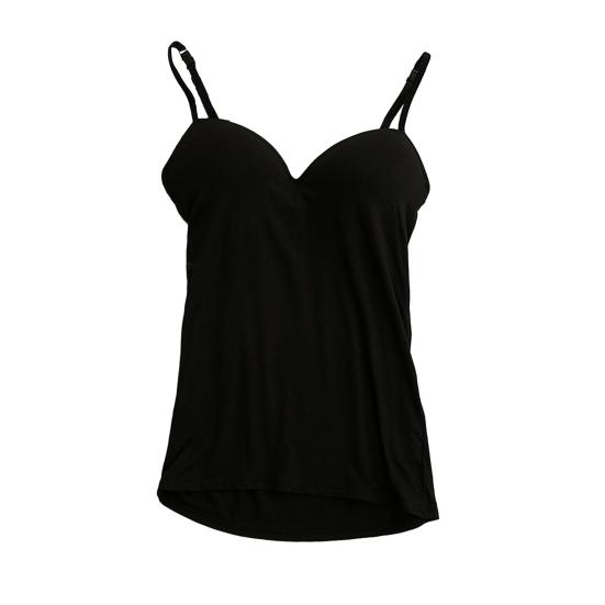 Женская майка со встроенным бюстгальтером, регулируемые бретельки-спагетти, повседневные майки без рукавов под одеждой для занятий йогой