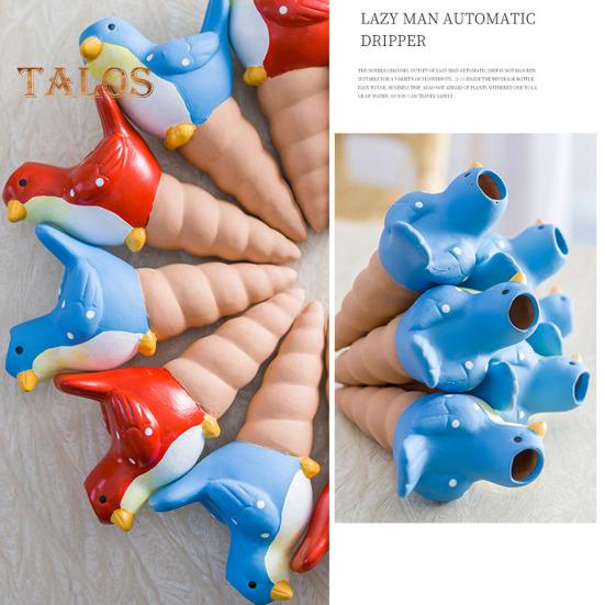 4 шт. самополивающихся шипа в форме птицы, терракотовые глиняные шары для полива растений, вставка для горшка, автоматический поливщик для сада, балкона