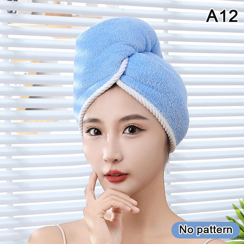 Быстросохнущая Супервпитывающая Шапочка-полотенце из Кораллового Вельвета для Сушки Волос, Шапочка для Ванны с Пуговицей для Спа, Красоты, После Купания и Ухода за Волосами