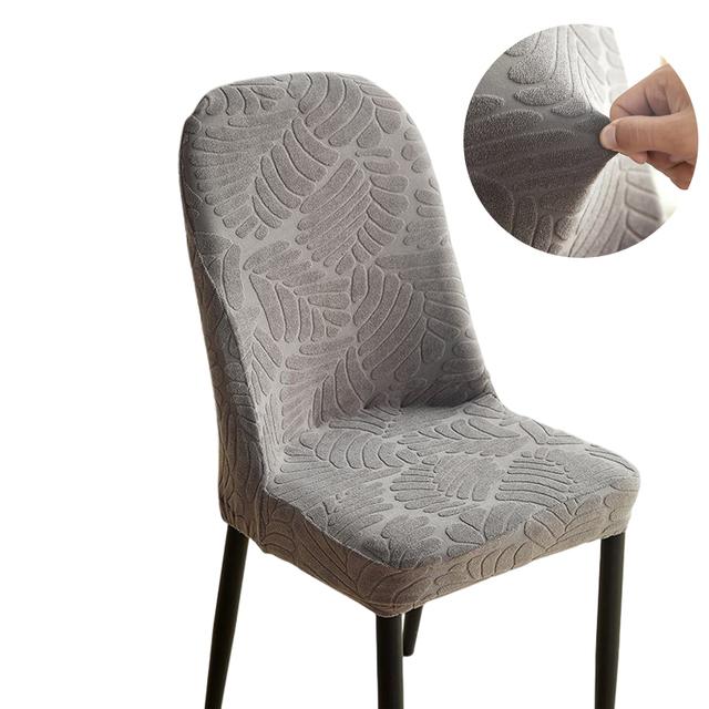 Jacquard Shell Chair Covers ,Stretch Dining Modern Chair Slipcovers Jacquard Universal Armless Chair Protector For Home Kitchen