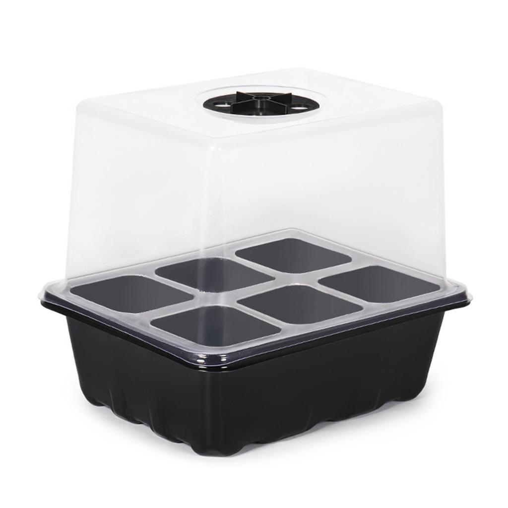 Семена стартовый лоток 6 ячеек/12 ячеек Семена лоток для проращивания с регулируемым вентиляцией влажности Ящик для рассады растений для внутреннего сада Бонсай Саженцы Старт