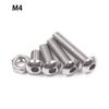500 шт. M3 M4 M5 из нержавеющей стали с шестигранными головками, винты с полукруглой головкой, гайки, комплект