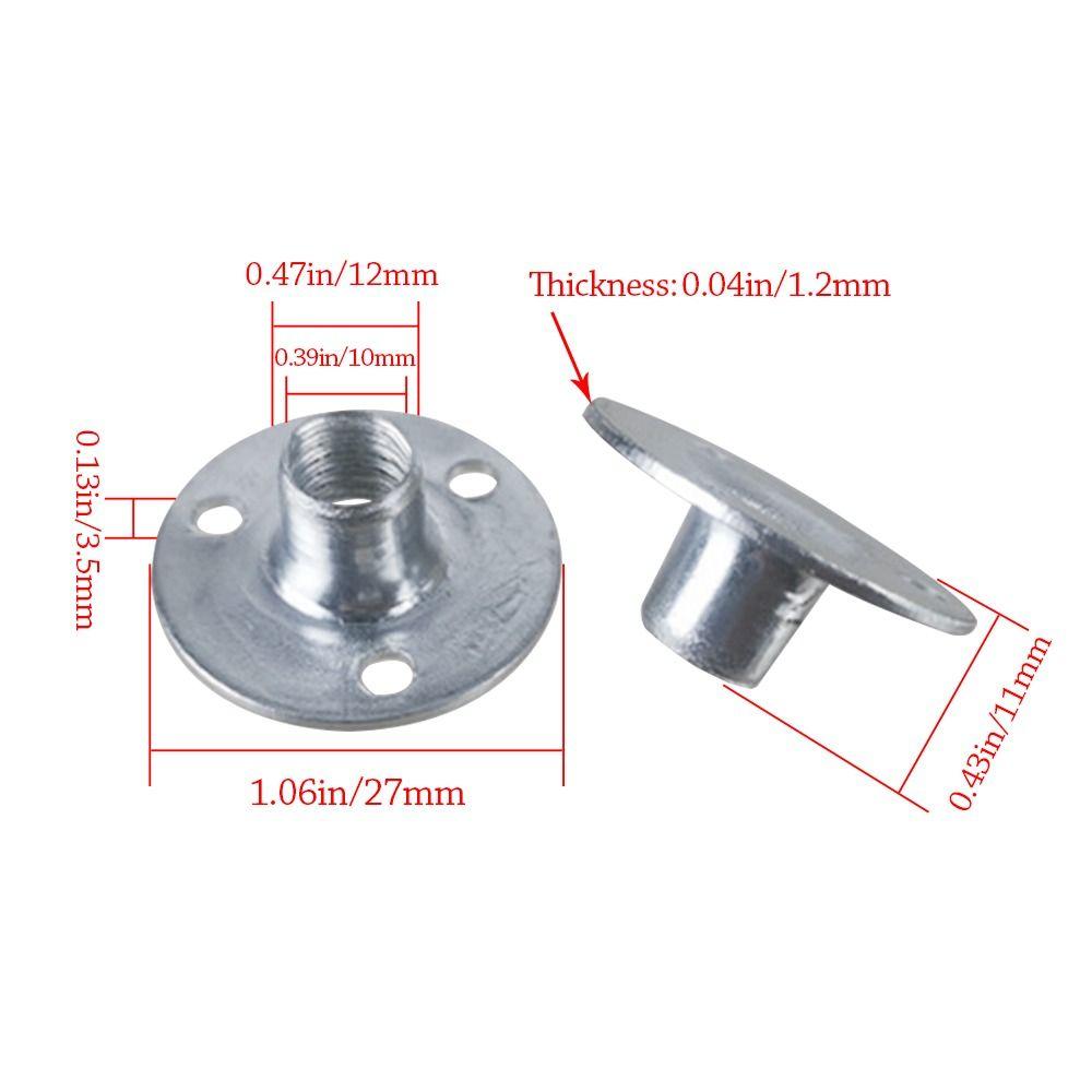 5Pcs/set Useful Metal Three-hole Locking Flange Nut Nut Fastener M6 M8 M10 Lock Nuts Round Flat Tee Furniture Nuts Screw